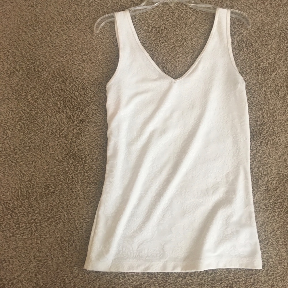 White tank top with light designs